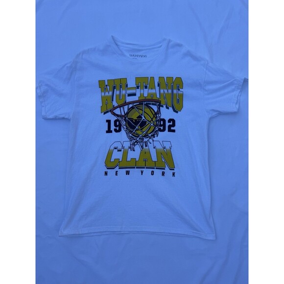 Wu Tang Clan 1992 New York T Shirt Basketball Graphic Hip Hop Rap Mens Large - Picture 1 of 6